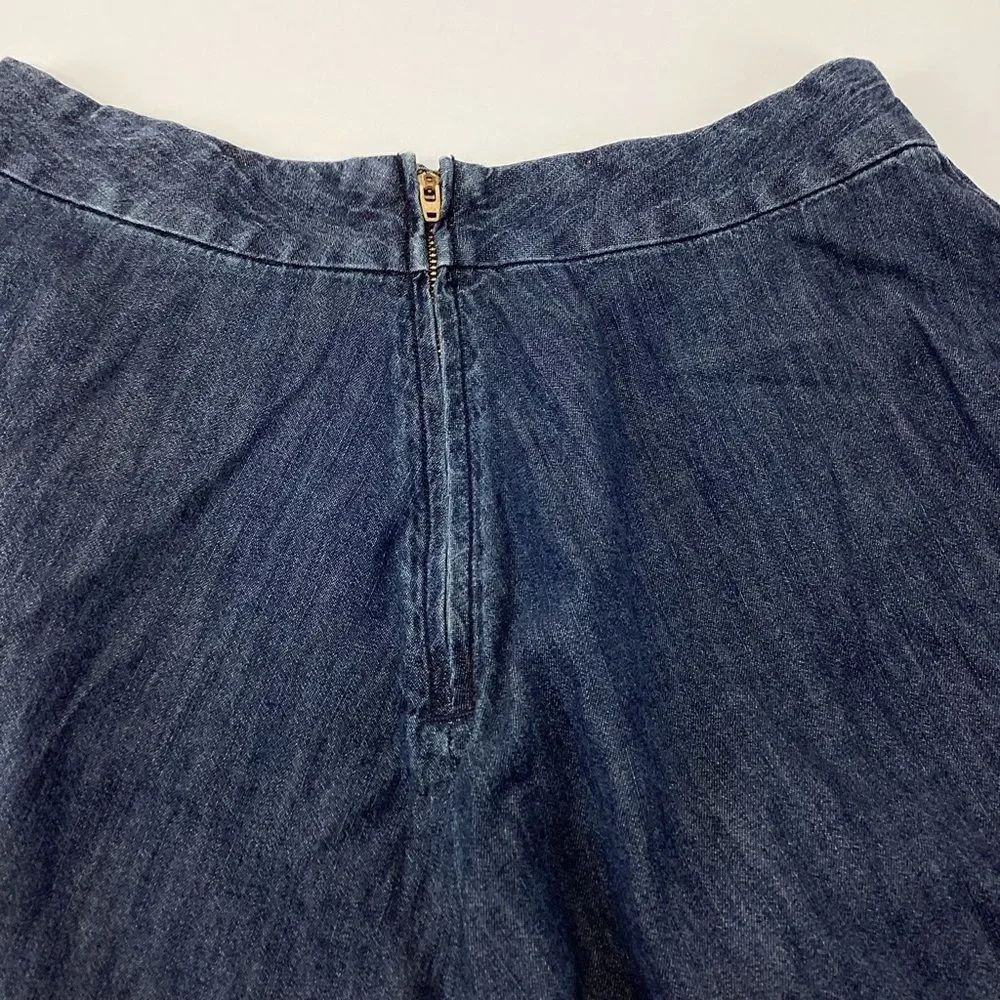 Levis Jean Mini Skater Skirt Flare Blue Denim Medium - Picture 5 of 8